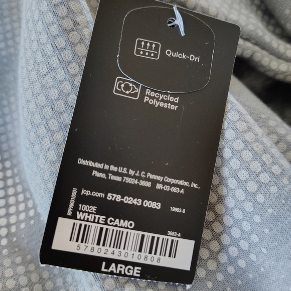 Version Quick Dri White Camo Men's Hoodie Zip Front L - Picture 7 of 9